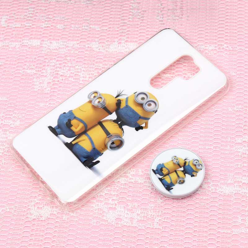 قاب سوپر IMD دور شفاف پاپ سوکت دار Xiaomi Redmi 9 مینیون