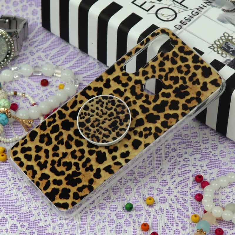 قاب سوپر IMD دور شفاف پاپ سوکت دار Xiaomi Redmi Note 8 پلنگی