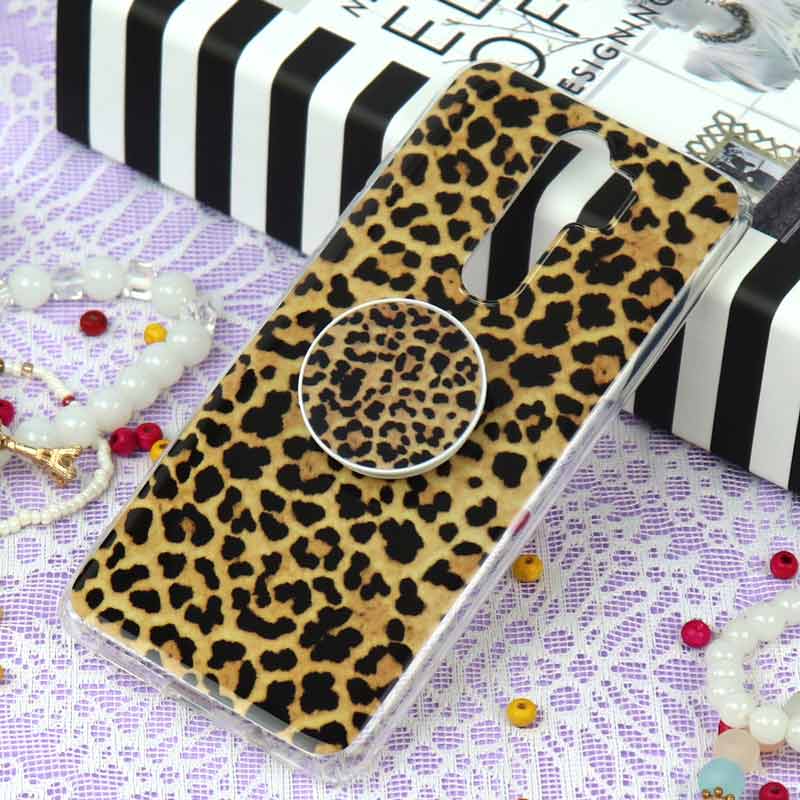 قاب سوپر IMD دور شفاف پاپ سوکت دار Xiaomi Redmi Note 8 Pro پلنگی
