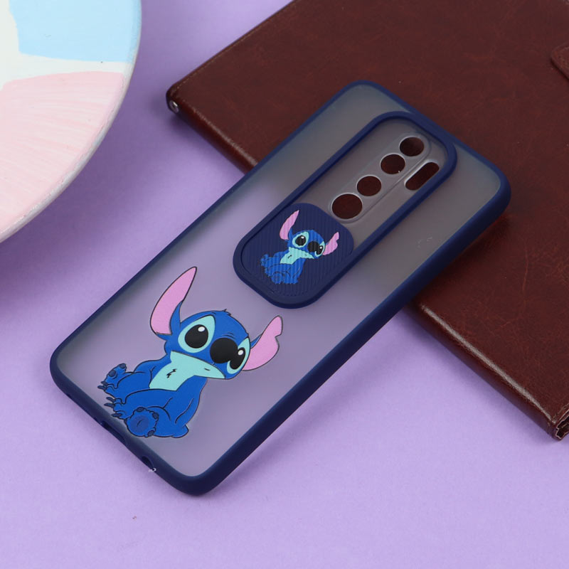 قاب محافظ لنز دار کشویی طرحدار سرمه ای Xiaomi Redmi Note 8 Pro