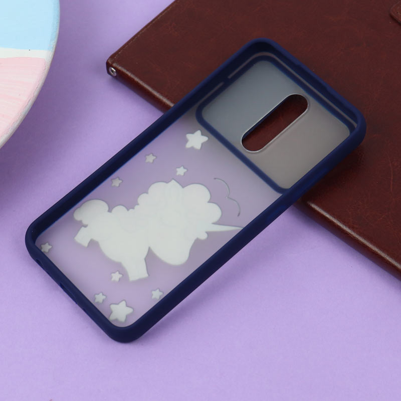 قاب محافظ لنز دار کشویی طرحدار سرمه ای Xiaomi Redmi 8/8A