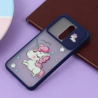قاب محافظ لنز دار کشویی طرحدار سرمه ای Xiaomi Redmi 8/8A
