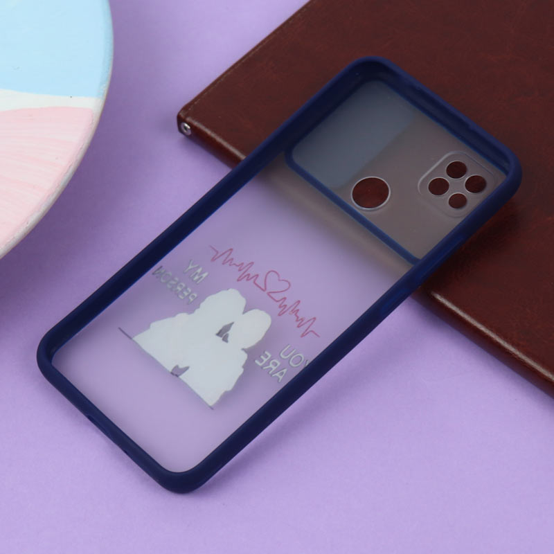 قاب محافظ لنز دار کشویی طرحدار سرمه ای Xiaomi Redmi 9C