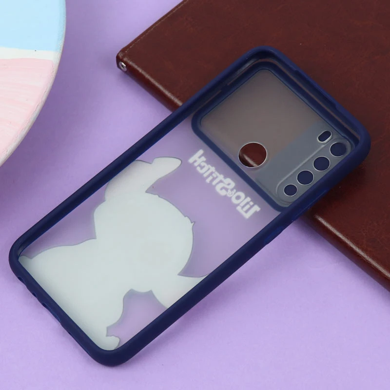 قاب شیائومی Redmi Note 8 طرح دار سرمه ای محافظ لنزدار کشویی