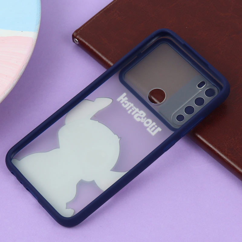 قاب محافظ لنز دار کشویی طرحدار سرمه ای Xiaomi Redmi Note 8
