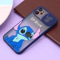 قاب آیفون iPhone 11 طرح دار سرمه ای محافظ لنزدار کشویی