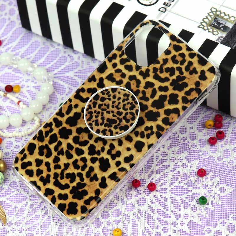 قاب سوپر IMD دور شفاف پاپ سوکت دار iPhone 11 پلنگی