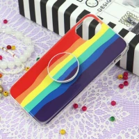 قاب سوپر IMD دور شفاف پاپ سوکت دار iPhone 11 رنگین کمانی