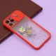 قاب محافظ لنز دار کشویی طرحدار قرمز iPhone 11 Pro