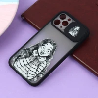 قاب آیفون iPhone 11 Pro طرح دار مشکی محافظ لنزدار کشویی