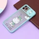 قاب آیفون iPhone 11 Pro Max طرح دار سبزآبی محافظ لنزدار کشویی