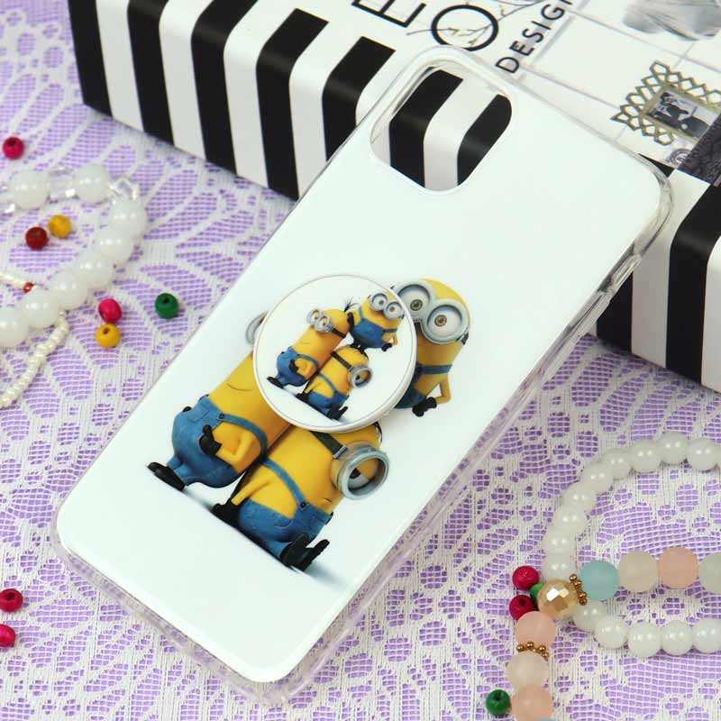 قاب سوپر IMD دور شفاف پاپ سوکت دار iPhone 11 Pro Max مینیون