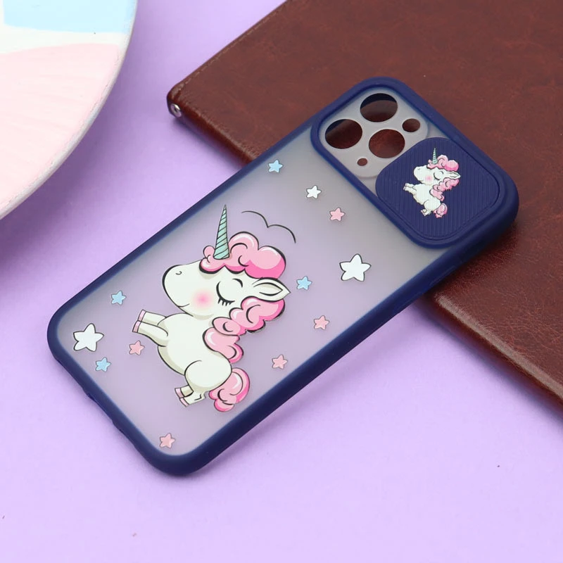 قاب آیفون iPhone 11 Pro طرح دار سرمه ای محافظ لنزدار کشویی