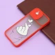 قاب محافظ لنز دار کشویی طرحدار قرمز iPhone 12 Mini