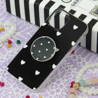 قاب سوپر IMD دور شفاف پاپ سوکت دار iPhone 12 Mini قلبی