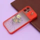 قاب محافظ لنز دار کشویی طرحدار قرمز iPhone 12 Mini