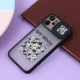 قاب آیفون iPhone 12 Mini طرح دار مشکی محافظ لنزدار کشویی
