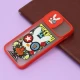 قاب محافظ لنز دار کشویی طرحدار قرمز iPhone 12 Mini