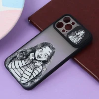 قاب آیفون iPhone 12 Pro Max طرح دار مشکی محافظ لنزدار کشویی