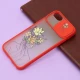 قاب محافظ لنز دار کشویی طرحدار قرمز iPhone 7/8