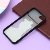 قاب آیفون iPhone 7 / 8 طرح دار مشکی محافظ لنزدار کشویی