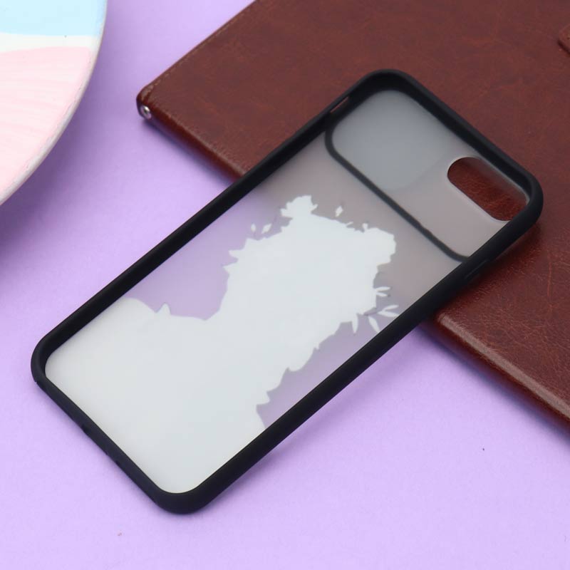قاب محافظ لنز دار کشویی طرحدار مشکی iPhone 7 Plus / 8 Plus
