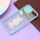 قاب آیفون iPhone 7 Plus / 8 Plus طرح دار سبزآبی محافظ لنزدار کشویی