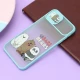 قاب آیفون iPhone 7 Plus / 8 Plus طرح دار سبزآبی محافظ لنزدار کشویی