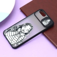 قاب آیفون iPhone 7 Plus / 8 Plus طرح دار مشکی محافظ لنزدار کشویی