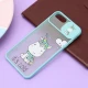 قاب آیفون iPhone 7 Plus / 8 Plus طرح دار سبزآبی محافظ لنزدار کشویی