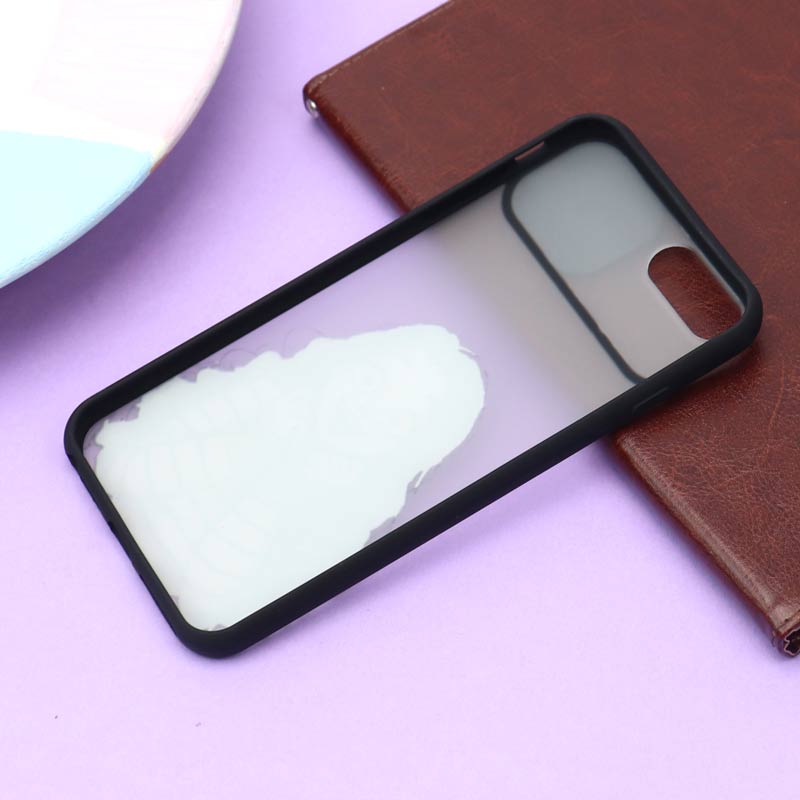 قاب آیفون iPhone 7 Plus / 8 Plus طرح دار مشکی محافظ لنزدار کشویی