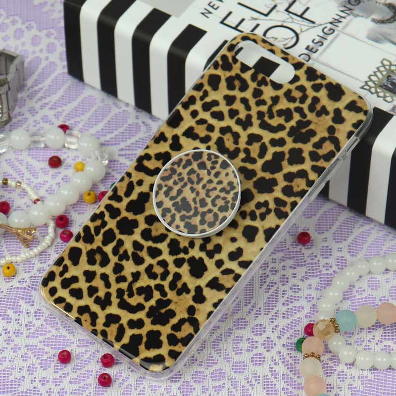 قاب سوپر IMD دور شفاف پاپ سوکت دار iPhone 7 Plus / 8 Plus پلنگی