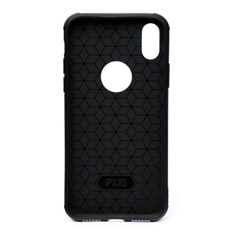 قاب چرمی طرح گوزن iPhone X/XS زرشکی
