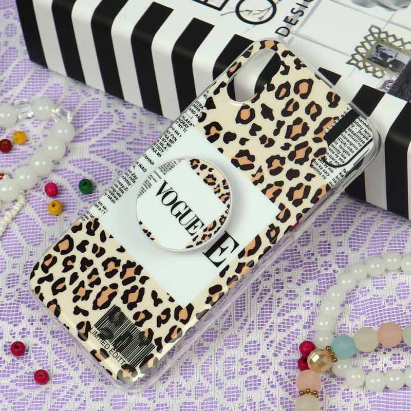 قاب سوپر IMD دور شفاف VOGUE پاپ سوکت دار iPhone X/XS