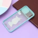 قاب آیفون iPhone XS Max طرح دار سبزآبی محافظ لنزدار کشویی