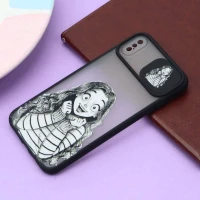 قاب آیفون iPhone XS Max طرح دار مشکی محافظ لنزدار کشویی