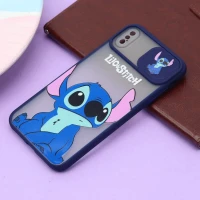 قاب آیفون iPhone XS Max طرح دار سرمه ای محافظ لنزدار کشویی