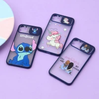 قاب محافظ لنز دار کشویی طرحدار سرمه ای iPhone 11 Pro Max