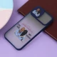 قاب آیفون iPhone 12 Pro Max طرح دار سرمه ای محافظ لنزدار کشویی