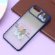 قاب آیفون iPhone 7 Plus / 8 Plus طرح دار سرمه ای محافظ لنزدار کشویی