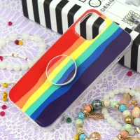 قاب سوپر IMD دور شفاف پاپ سوکت دار iPhone 12 Pro Max رنگین کمانی