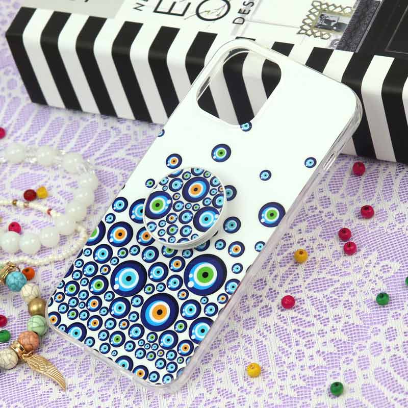 قاب سوپر IMD دور شفاف پاپ سوکت دار iPhone 12 Pro Max چشم نظر