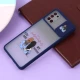 قاب سامسونگ Galaxy A31 طرح دار سرمه ای محافظ لنزدار کشویی