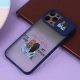 قاب آیفون iPhone 12 Pro طرح دار سرمه ای محافظ لنزدار کشویی