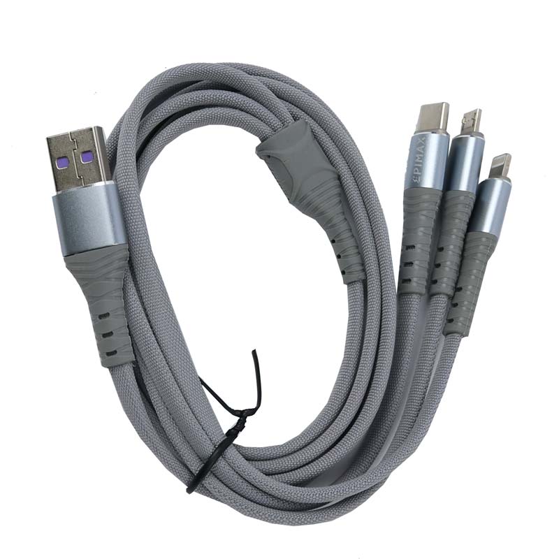 کابل 3 سر فست شارژ Epimax EC-24 5A 1.2m