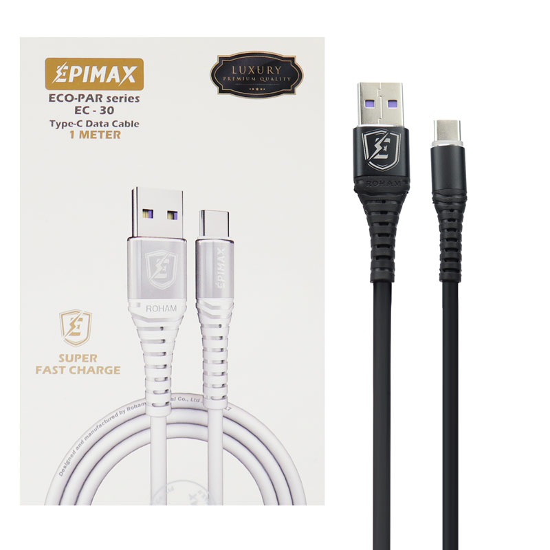 کابل تایپ سی فست شارژ Epimax EC-30 5A 1m