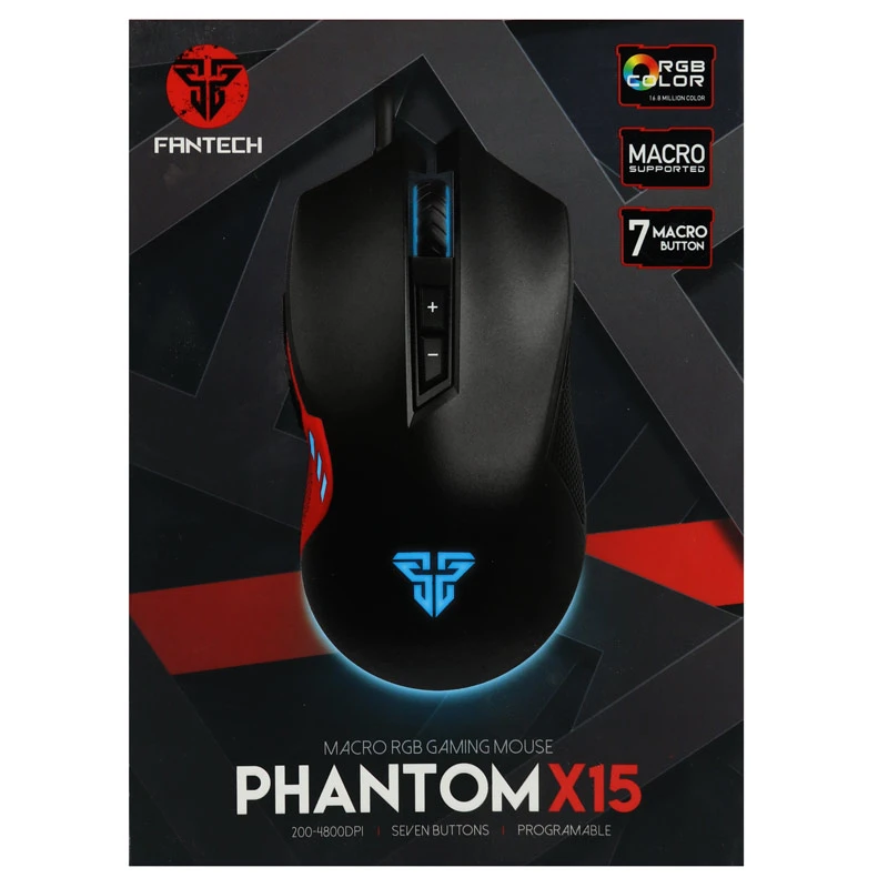 موس گیمینگ فنتک Fantech X15 Phantom Macro RGB