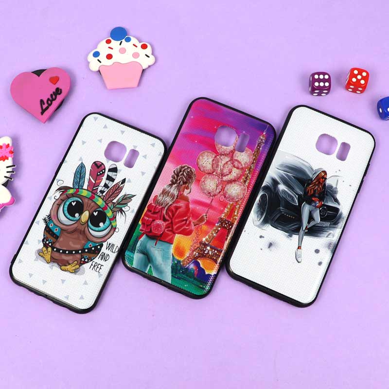 قاب فانتزی برجسته دخترانه سامسونگ S7 Edge سری 3