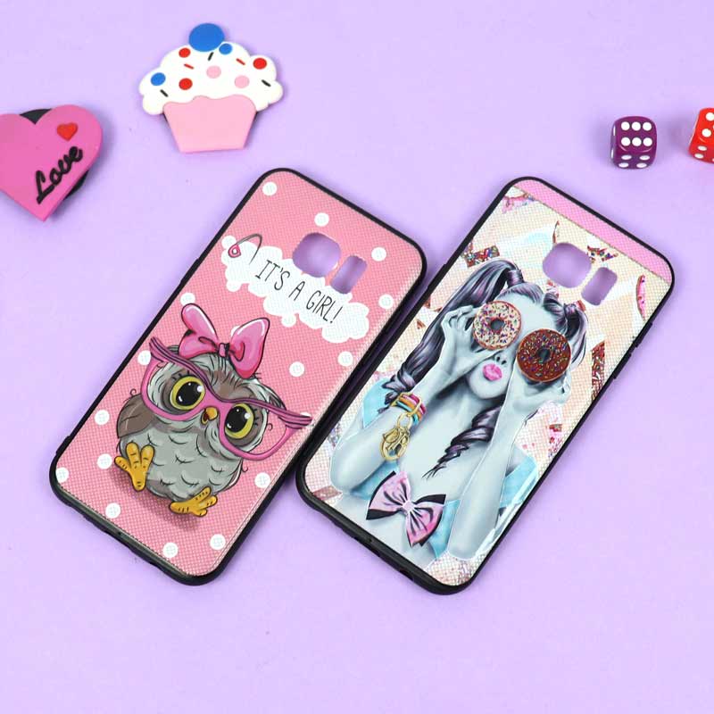 قاب فانتزی برجسته دخترانه سامسونگ S7 Edge سری 3