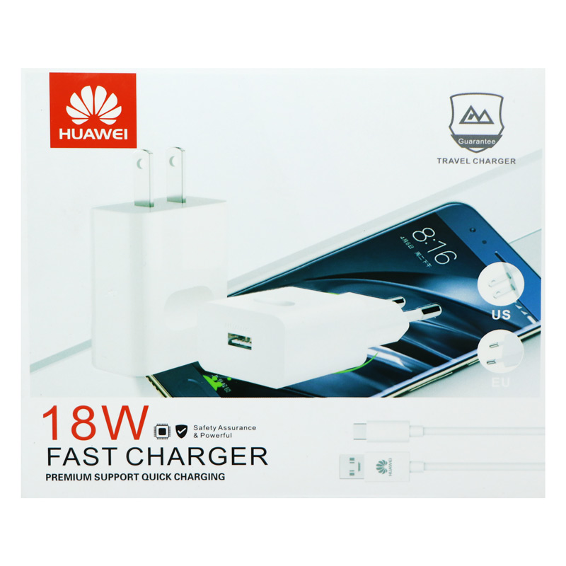 شارژر دیواری Huawei 18W + کابل Type-C